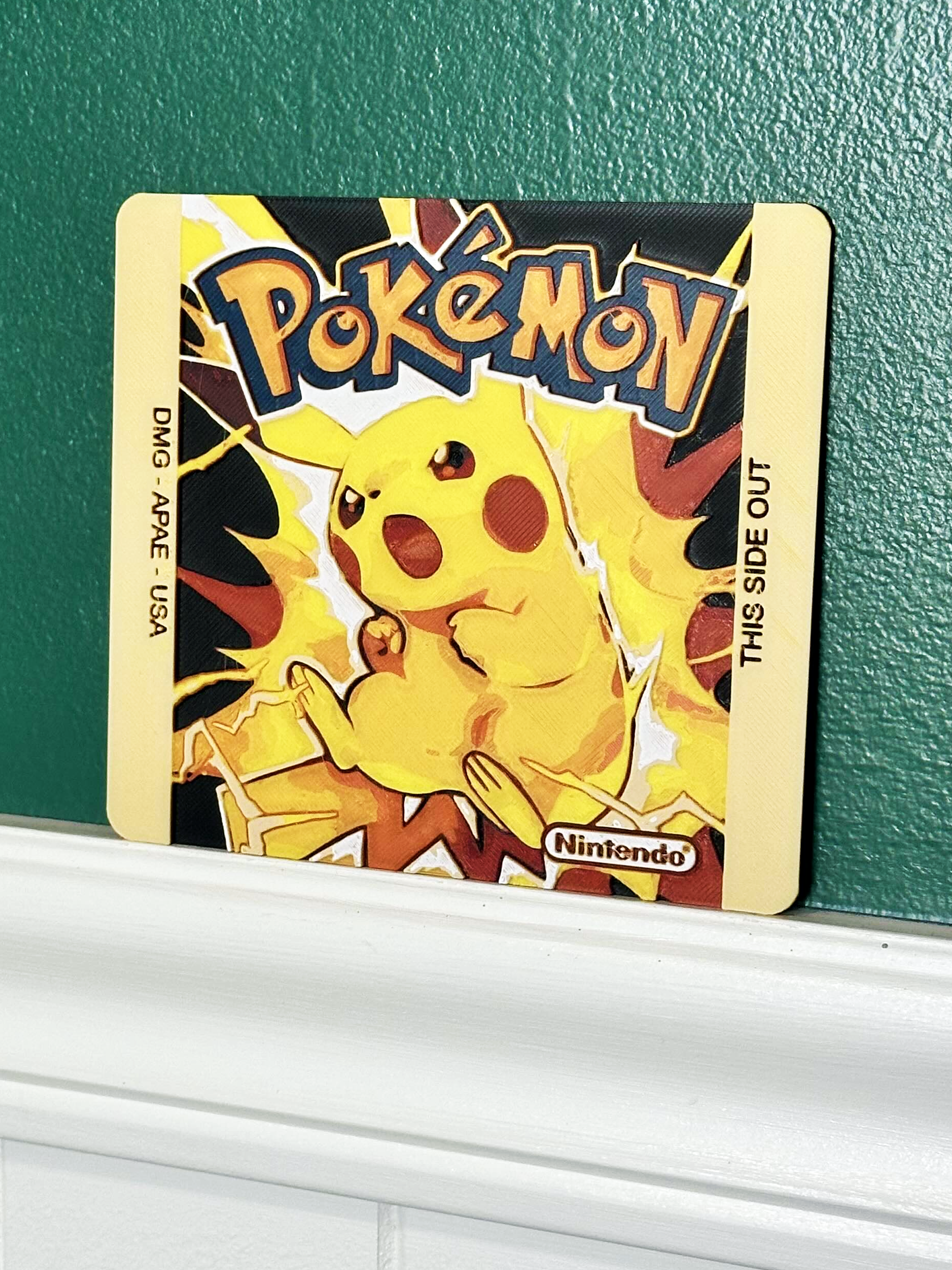 Pikachu Gameboy Cartridge Wall Art