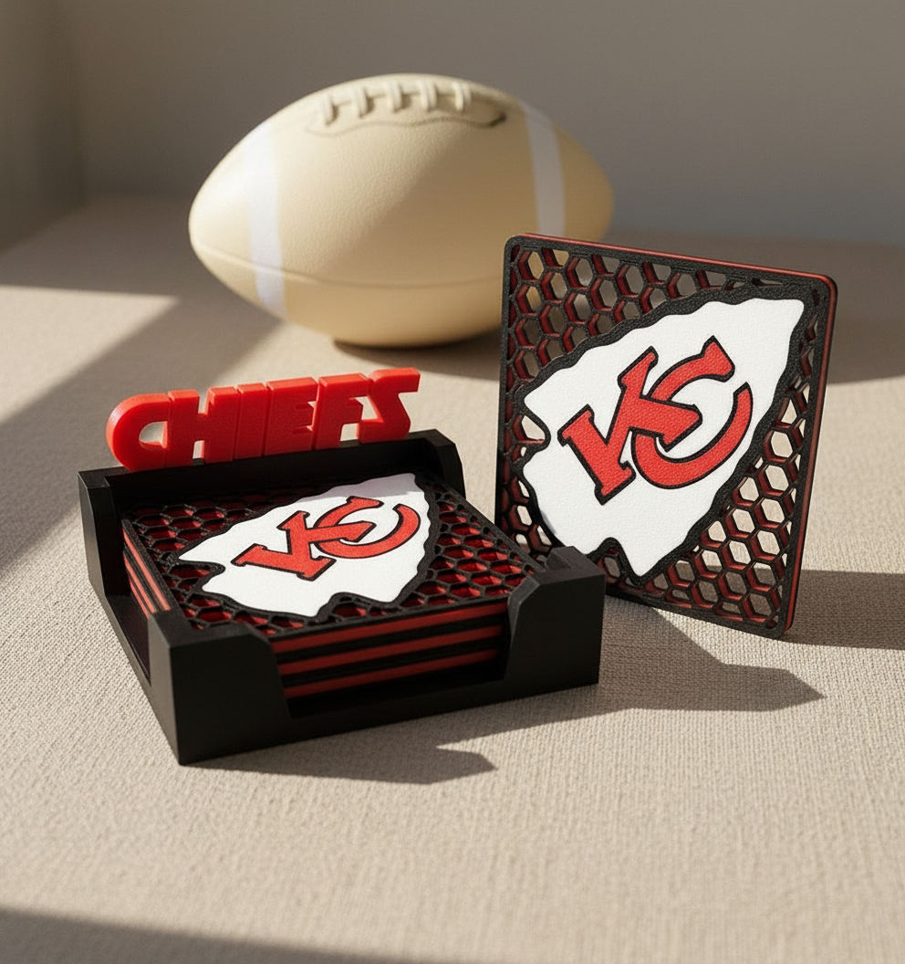 Kansas City Chiefs Coasters - Set of 4